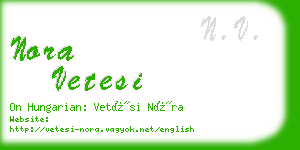 nora vetesi business card